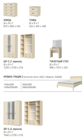 Спальня Кантри Слоновая кость лак в Миассе - miass.mebel74.com | фото 2