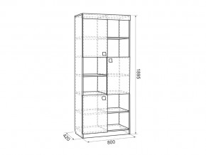 Стеллаж Форсаж дуб крафт золотой/белый в Миассе - miass.mebel74.com | фото 2