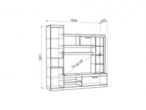 Стенка Макси дуб сонома/белое дерево в Миассе - miass.mebel74.com | фото 2