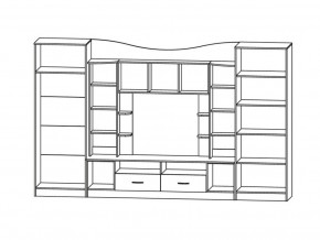 Стенка Палермо-3 Венге/анкор белый в Миассе - miass.mebel74.com | фото 2