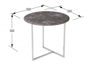 Стол журнальный Альбано серый мрамор в Миассе - miass.mebel74.com | фото 2