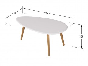 Стол журнальный Твинс Белый в Миассе - miass.mebel74.com | фото 3