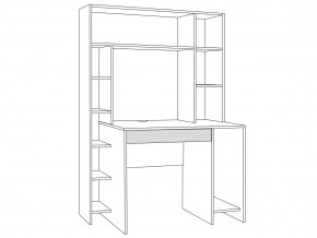 Стол компьютерный 12.71 Комфорт Дуб Золотой, Белая Аляска в Миассе - miass.mebel74.com | фото 6