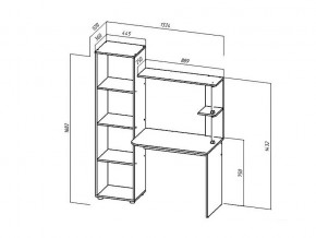 Стол компьютерный Юниор 1 венге/анкор светлый в Миассе - miass.mebel74.com | фото 2