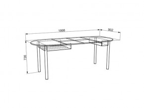 Стол обеденный Квартет дуб сонома в Миассе - miass.mebel74.com | фото 3