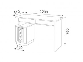 Стол прямой М17 Тиффани в Миассе - miass.mebel74.com | фото 2