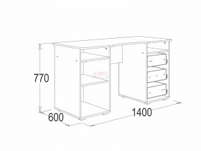 Стол письменный 3 Омега 16 в Миассе - miass.mebel74.com | фото 2