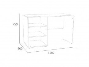 Стол письменный Элиот с надстройкой в Миассе - miass.mebel74.com | фото 2