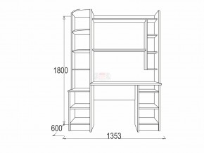 Стол письменный Омега 1 млечный дуб в Миассе - miass.mebel74.com | фото 3