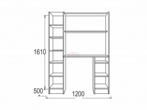 Стол письменный Омега 2 венге/млечный дуб в Миассе - miass.mebel74.com | фото 2