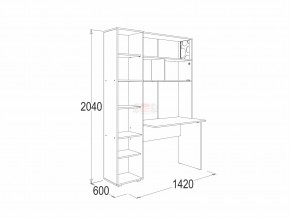 Стол письменный с надстройкой Омега 16 в Миассе - miass.mebel74.com | фото 2