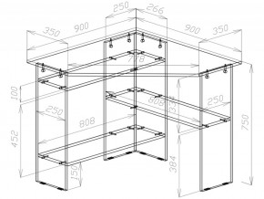 Стол письменный СП-2 угловой белый в Миассе - miass.mebel74.com | фото 3