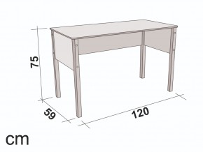 Стол письменный Svogen дерево-белый в Миассе - miass.mebel74.com | фото 2