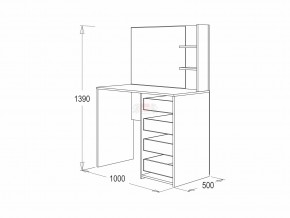 Стол туалетный Фант в Миассе - miass.mebel74.com | фото 2