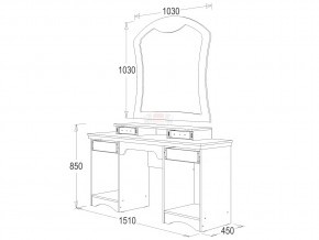 Стол туалетный Ольга 10 МДФ в Миассе - miass.mebel74.com | фото 2