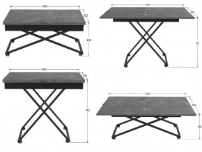 Стол универсальный трансформируемый Андрэ Loft ЛДСП терраццо в Миассе - miass.mebel74.com | фото 2