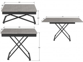 Стол универсальный трансформируемый Генри бетон чикаго в Миассе - miass.mebel74.com | фото 2