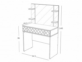 Трюмо Николь венге-лиственница светлая в Миассе - miass.mebel74.com | фото 2