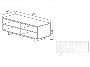 Тумба для ТВА Moderno-1200 Ф1 в Миассе - miass.mebel74.com | фото 2