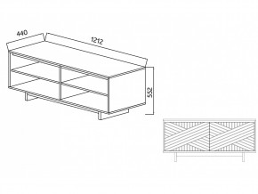 Тумба для ТВА Moderno-1200 Ф3 в Миассе - miass.mebel74.com | фото 4