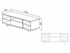 Тумба для ТВА Moderno-1400 Ф2 в Миассе - miass.mebel74.com | фото 4