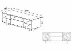 Тумба для ТВА Moderno-1400 Ф3 в Миассе - miass.mebel74.com | фото 4