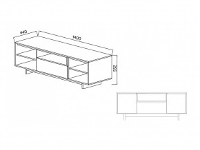 Тумба для ТВА Moderno-1400 Ф6 в Миассе - miass.mebel74.com | фото 4