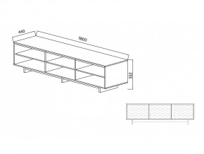 Тумба для ТВА Moderno-1800 Ф1 в Миассе - miass.mebel74.com | фото 2