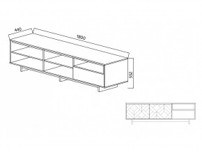 Тумба для ТВА Moderno-1800 В-1 Ф2 в Миассе - miass.mebel74.com | фото 4