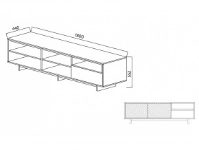 Тумба для ТВА Moderno-1800 В-1 Ф4 в Миассе - miass.mebel74.com | фото 4