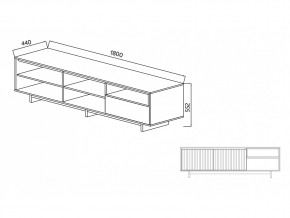 Тумба для ТВА Moderno-1800 В-1 Ф5 в Миассе - miass.mebel74.com | фото 4