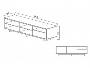 Тумба для ТВА Moderno-1800 В-1 Ф6 в Миассе - miass.mebel74.com | фото 4