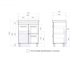 Тумба Nova 2-700 2 ящика 1 дверца Миранда в Миассе - miass.mebel74.com | фото 4