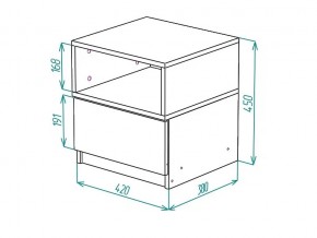 Тумба прикроватная Грация в Миассе - miass.mebel74.com | фото 2