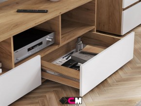 Тумба ТВ Хелен ТБ 02 Дуб Крафт золотой/Белый шагрень в Миассе - miass.mebel74.com | фото 2