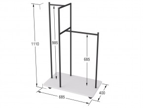 Вешалка гардеробная Стик Белый в Миассе - miass.mebel74.com | фото 2