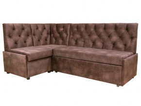 Угловой диван Призма каретная стяжка коричневый с коробами в Миассе - miass.mebel74.com | фото