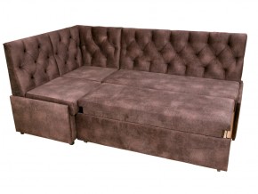 Угловой диван Призма со стяжкми коричневый со спальным местом в Миассе - miass.mebel74.com | фото 4